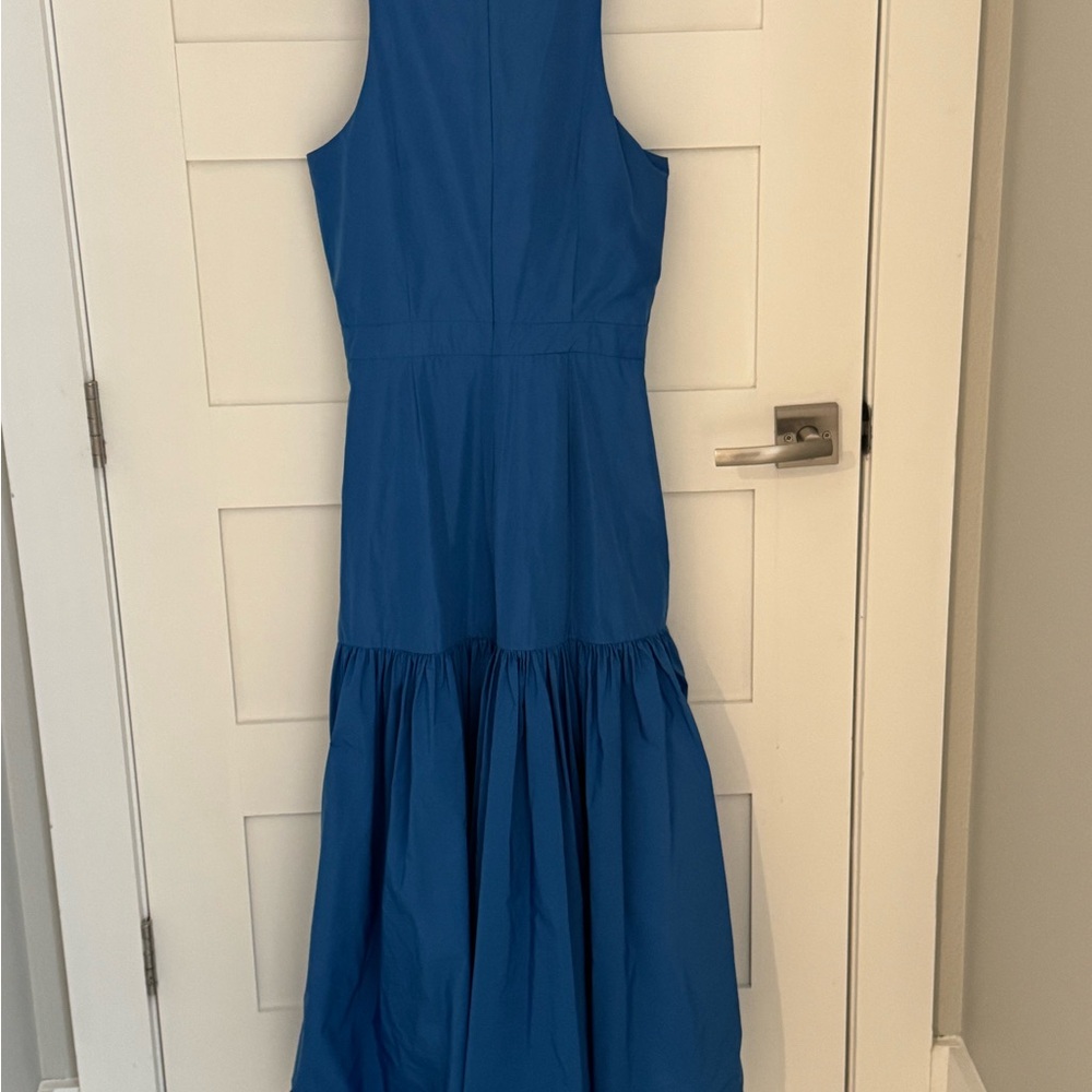 Veronica Beard Bright Blue Halter High-Low Dress - Picture 6 of 6